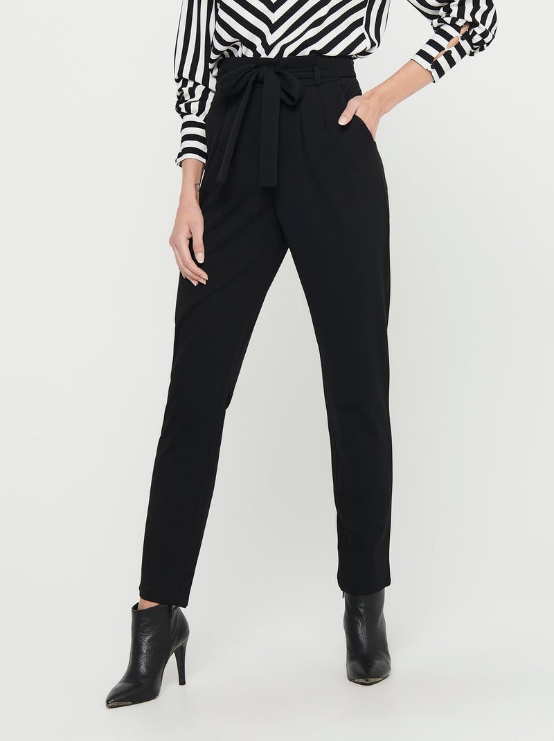 Pantalón de talle alto 'JDY' negro - Kiabi