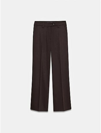 Pantalón de tejido de pernera ancha y tiro medio dilvin