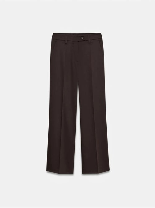 Pantalón de tejido de pernera ancha y tiro medio dilvin - Kiabi Pantalón de tejido de pernera ancha y tiro medio dilvin - Kiabi