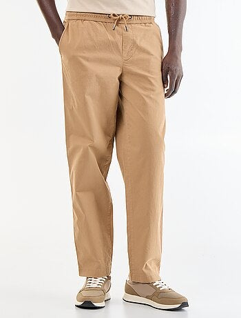 Pantalón de tejido efecto piel de melocotón