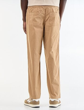 Pantalón de tejido efecto piel de melocotón