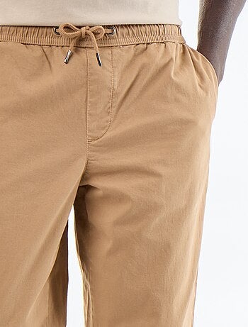 Pantalón de tejido efecto piel de melocotón