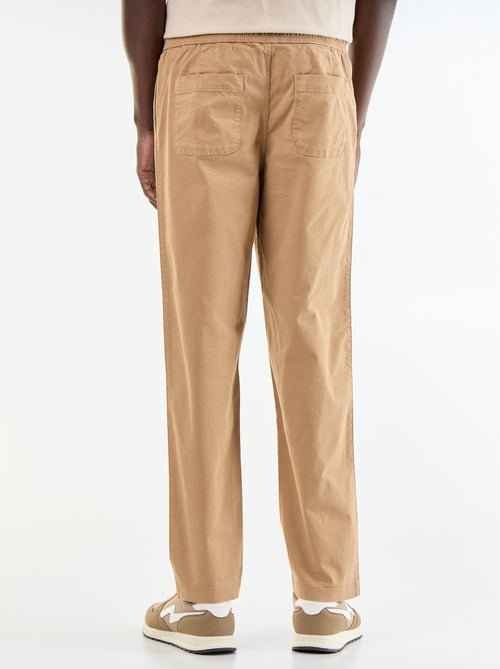 Pantalón de tejido efecto piel de melocotón - Kiabi