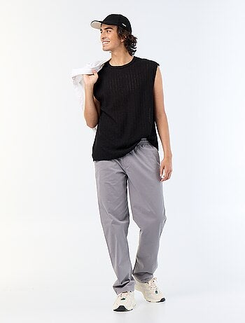Pantalón de tejido efecto piel de melocotón
