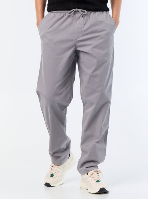 Pantalón de tejido efecto piel de melocotón - Kiabi