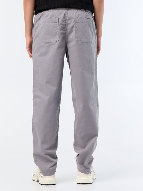 Pantalón de tejido efecto piel de melocotón - Kiabi