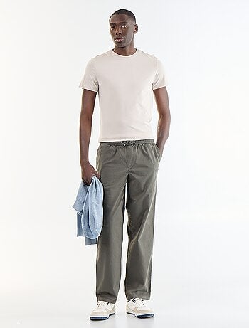 Pantalón de tejido efecto piel de melocotón