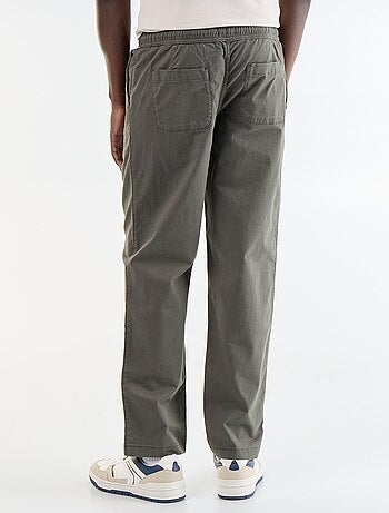 Pantalón de tejido efecto piel de melocotón