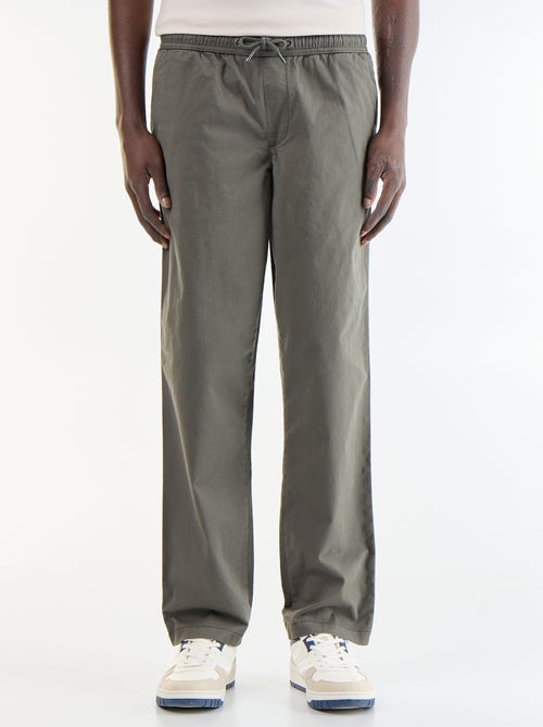 Pantalón de tejido efecto piel de melocotón - Kiabi