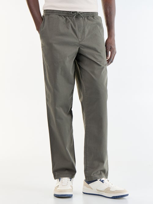 Pantalón de tejido efecto piel de melocotón - Kiabi