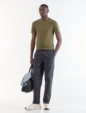 Pantalón de tejido efecto piel de melocotón