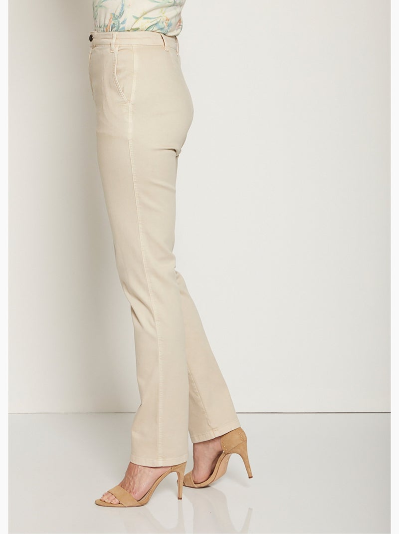 Pantalón de tejido elástico MORPHOSTYLE - Afibel Beige - Kiabi