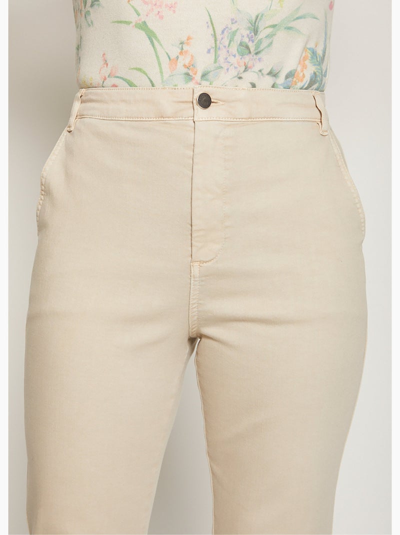 Pantalón de tejido elástico MORPHOSTYLE - Afibel Beige - Kiabi