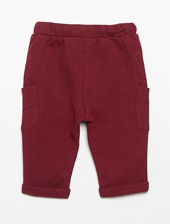 Pantalón de tejido gofrado con bolsillos laterales