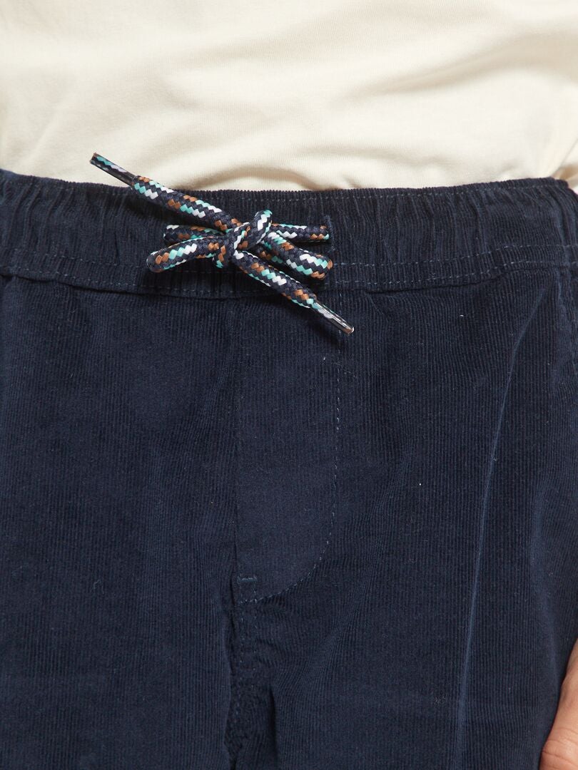 Pantalón de terciopelo azul - Kiabi