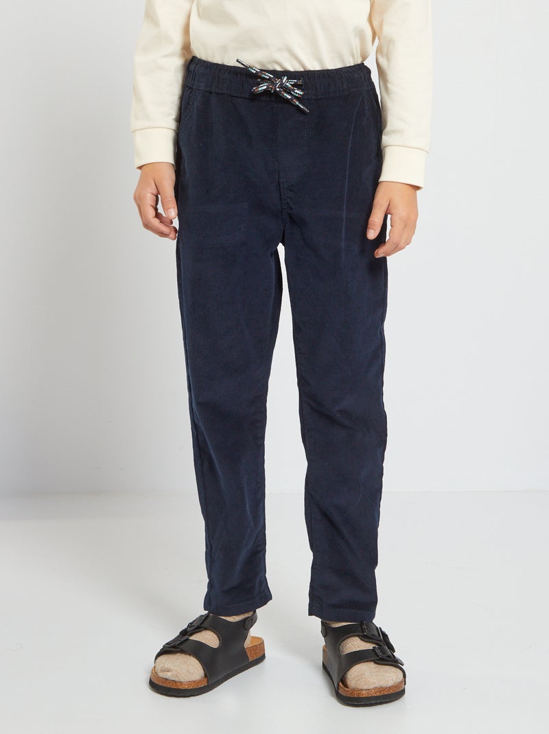 Pantalón de terciopelo azul - Kiabi