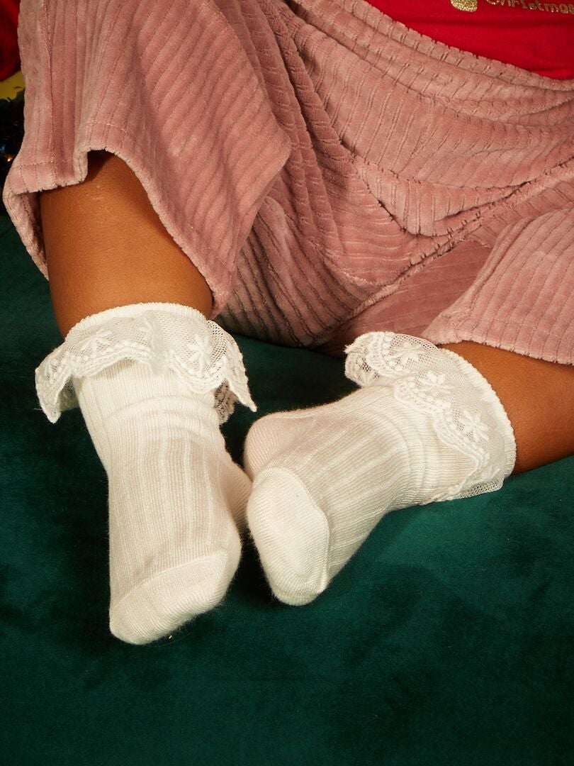 Pantalón de terciopelo + calcetines  - 2 piezas ROSA - Kiabi