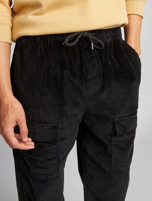 Pantalón de terciopelo - negro - Kiabi - 22.00€