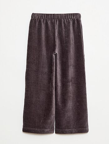 Pantalón de terciopelo con doble abertura de botones a presión - colección fácil de poner