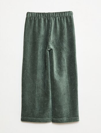 Pantalón de terciopelo con doble abertura de botones a presión - colección fácil de poner