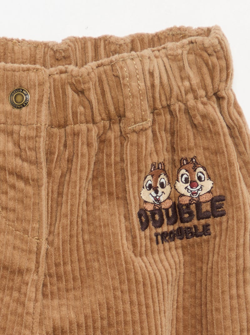 Pantalón de terciopelo 'Disney' Beige - Kiabi