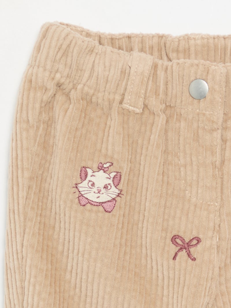 Pantalón de terciopelo 'Disney' 'Marie' Marron - Kiabi