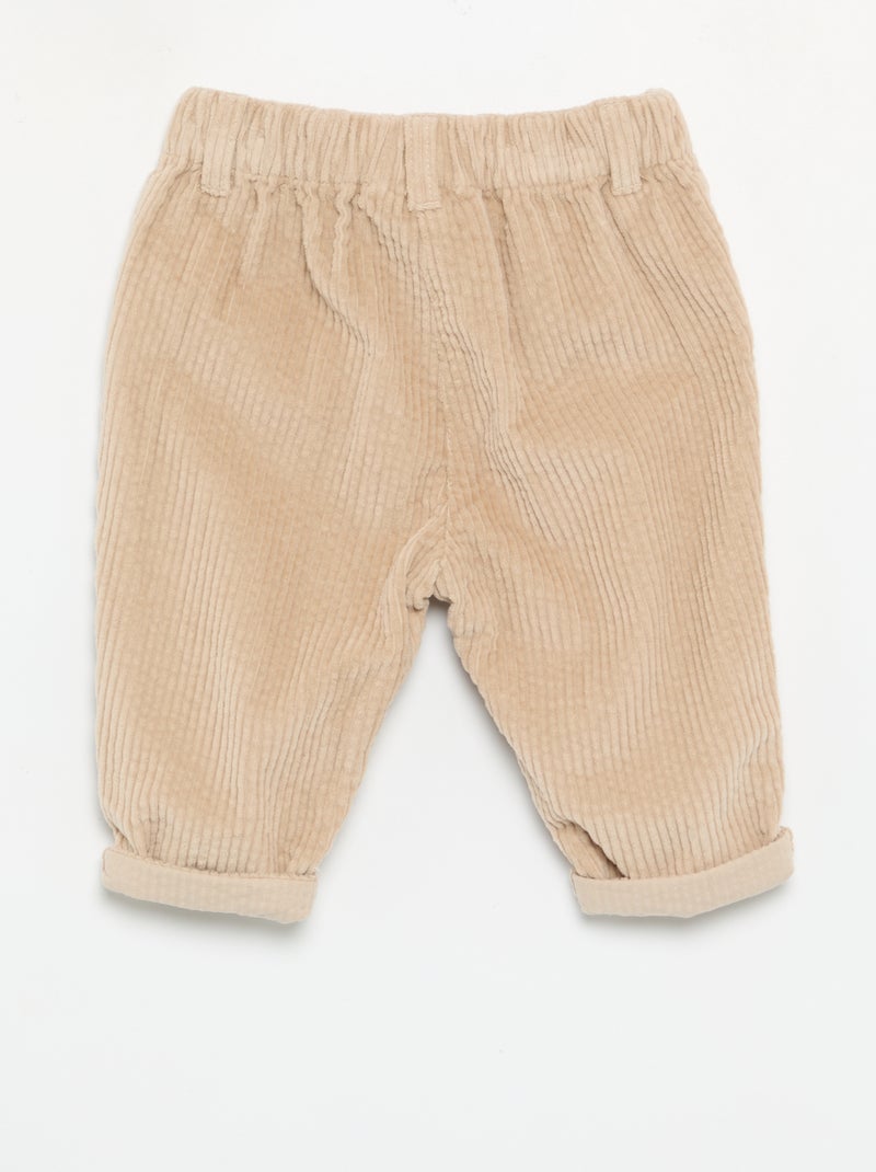 Pantalón de terciopelo 'Disney' 'Minnie' Beige - Kiabi