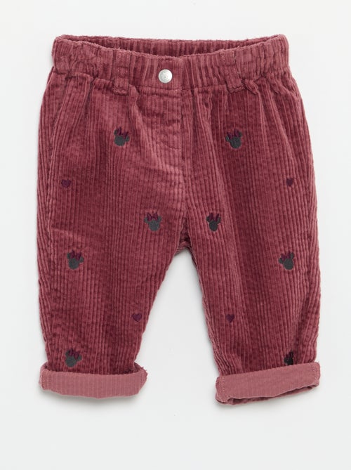 Pantalón de terciopelo 'Disney' 'Minnie' - Kiabi Pantalón de terciopelo 'Disney' 'Minnie' - Kiabi