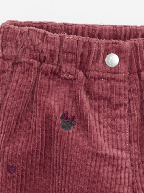 Pantalón de terciopelo 'Disney' 'Minnie' - Kiabi Pantalón de terciopelo 'Disney' 'Minnie' - Kiabi