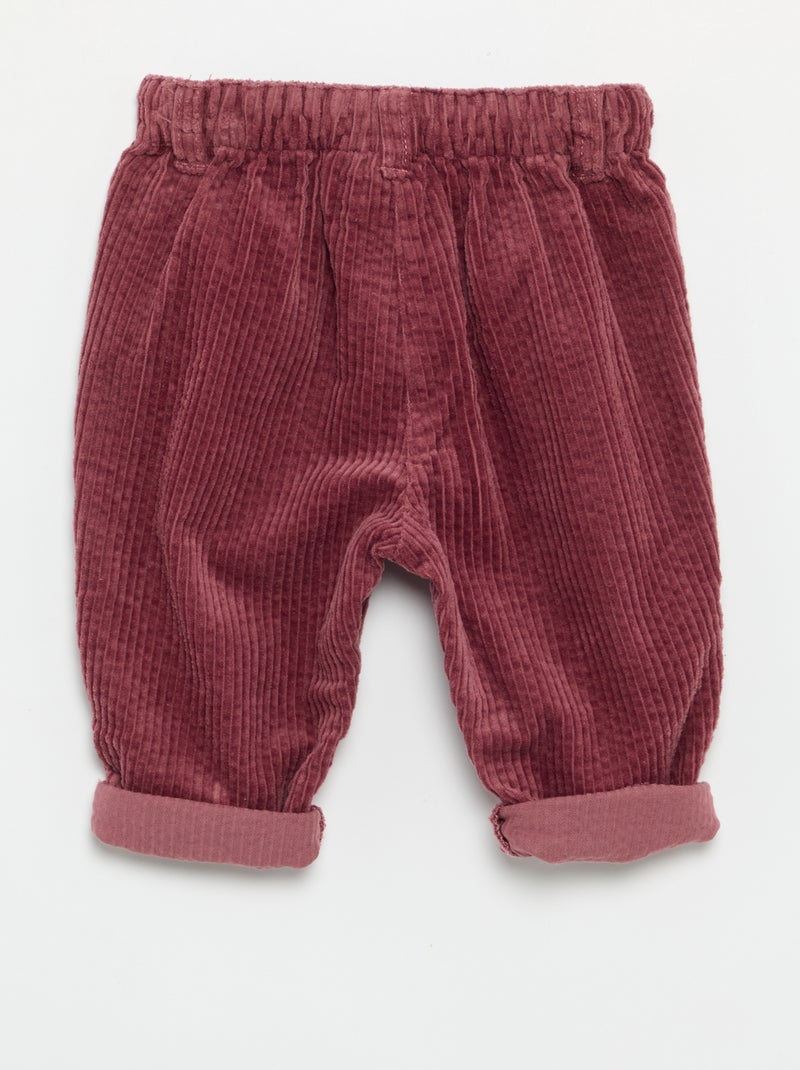 Pantalón de terciopelo 'Disney' 'Minnie' Rosa - Kiabi