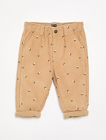 Pantalón de terciopelo estampado