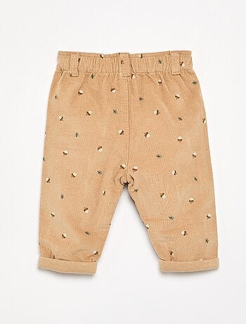 Pantalón de terciopelo estampado