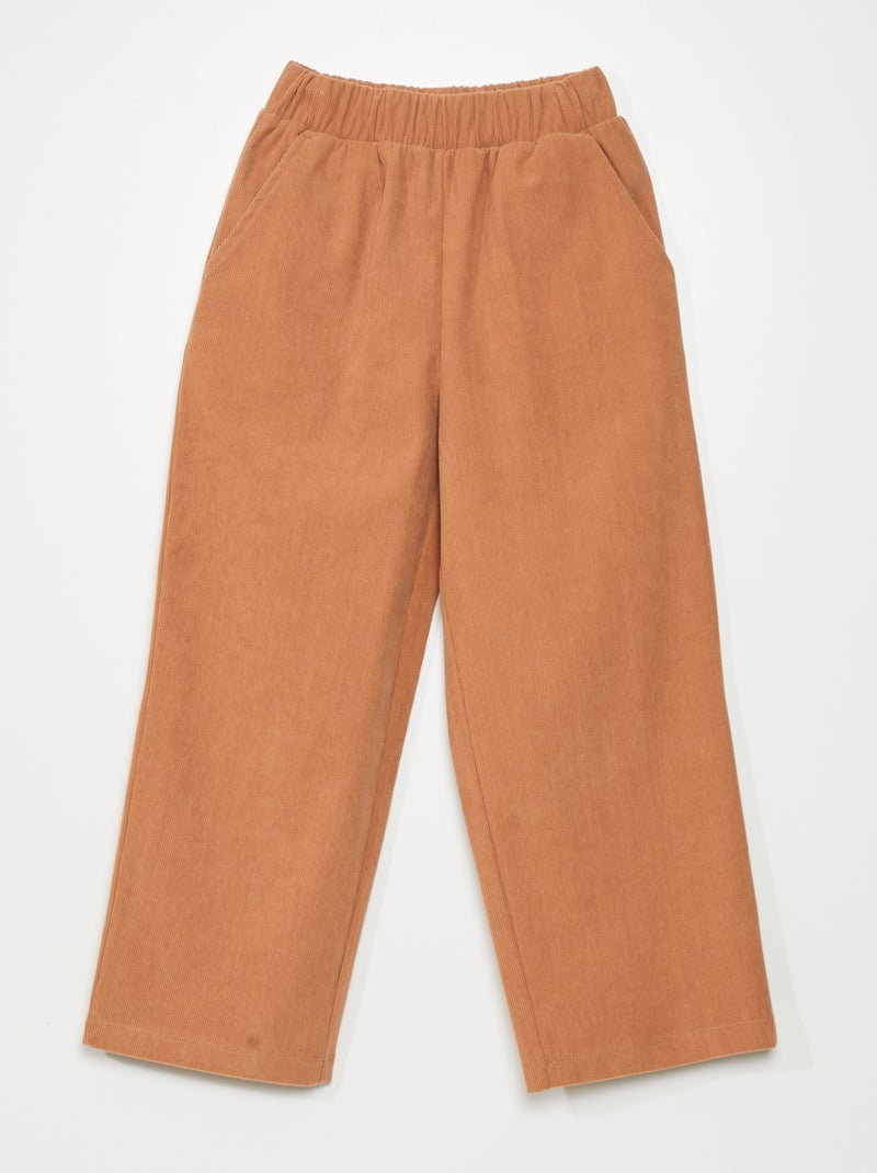 Pantalón de terciopelo MARRON - Kiabi