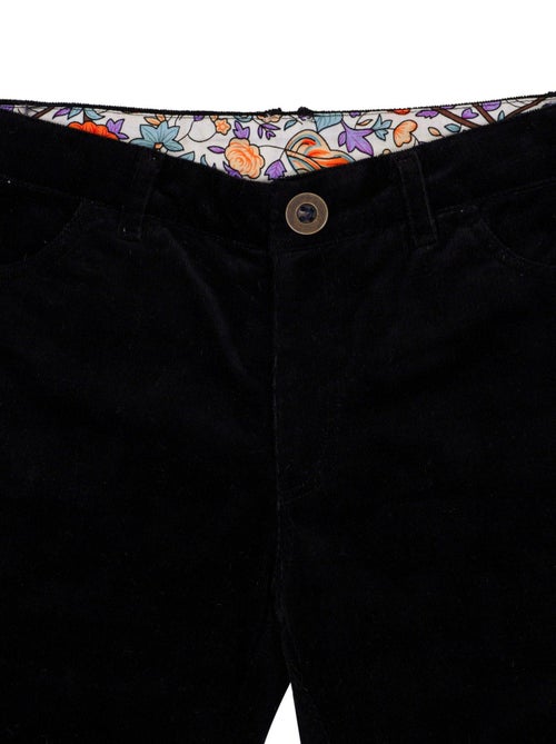 Pantalón de Terciopelo Negro para Niña | Ajuste Slim Stretch | MORGAN - Kiabi