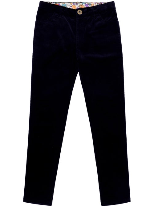 Pantalón de Terciopelo Negro para Niña | Ajuste Slim Stretch | MORGAN - Kiabi