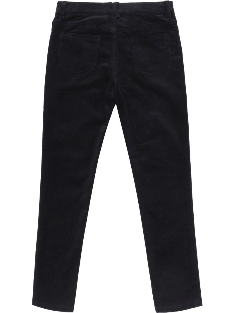 Pantalón de Terciopelo Negro para Niña | Ajuste Slim Stretch | MORGAN Negro - Kiabi