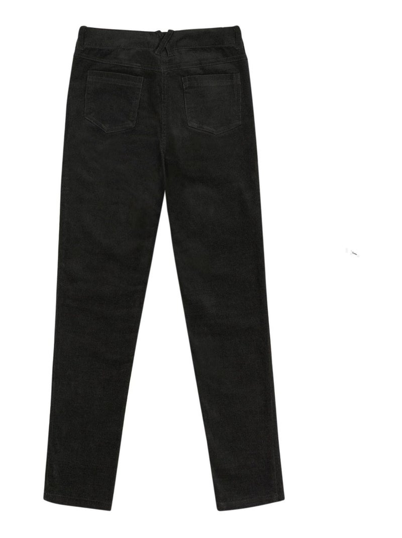 Pantalón de Terciopelo Negro para Niña | Slim Fit Stretch | MORGAN Gris negro - Kiabi