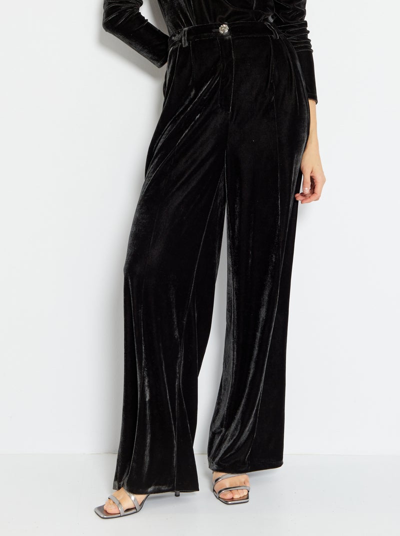 Pantalón de terciopelo Negro - Kiabi