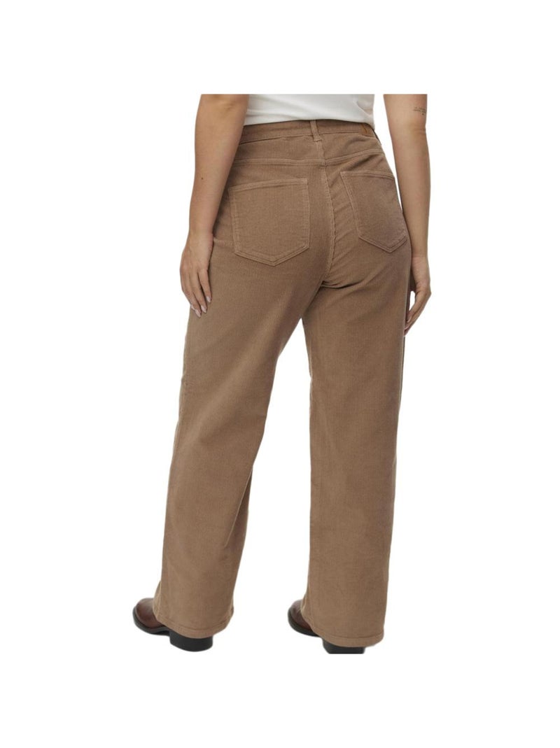 Pantalón de Terciopelo para Mujer Vero Moda Beige - Kiabi