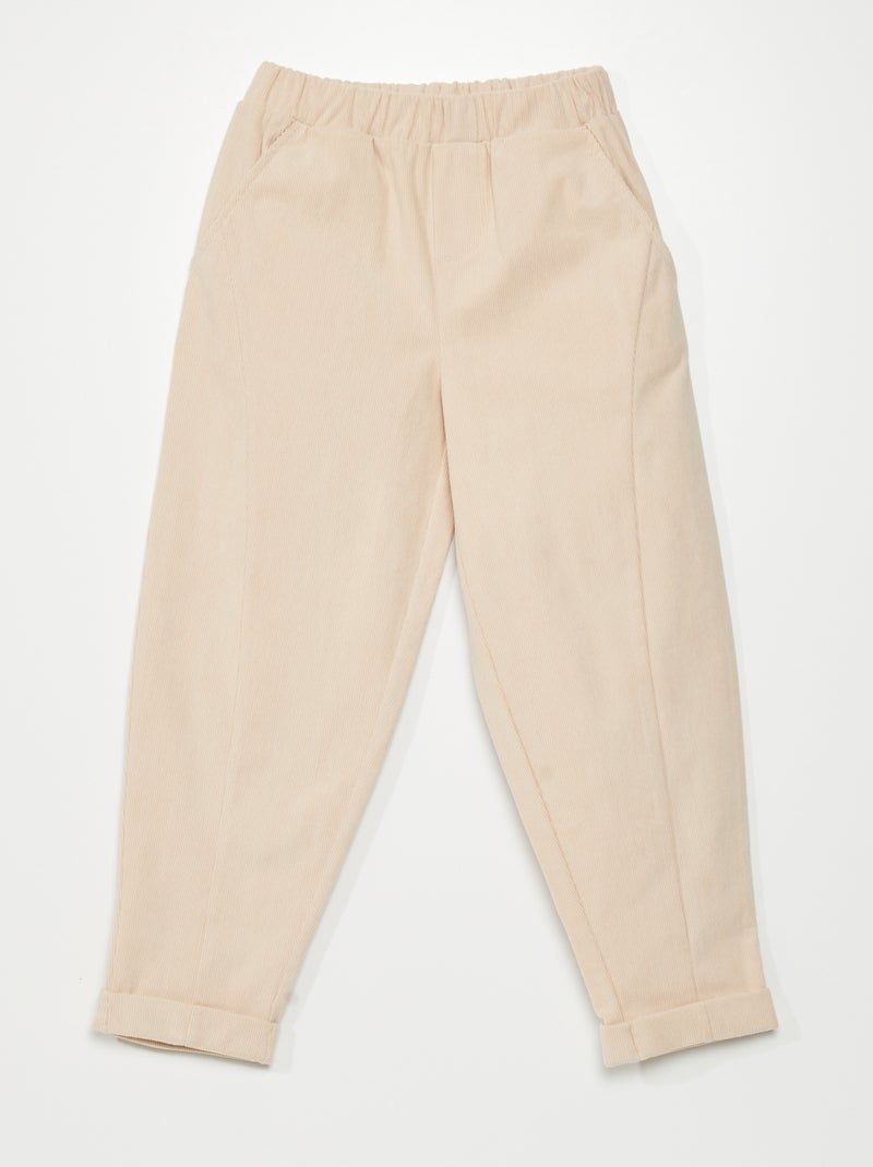 Pantalón de terciopelo ROSA - Kiabi