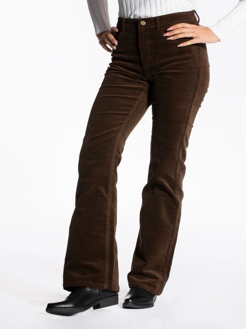 Pantalón de terciopelo stretch corte corte de bota MARLY 'Rica Lewis' - Kiabi