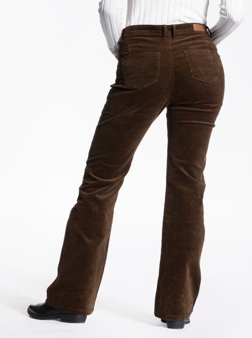 Pantalón de terciopelo stretch corte corte de bota MARLY 'Rica Lewis' - Kiabi