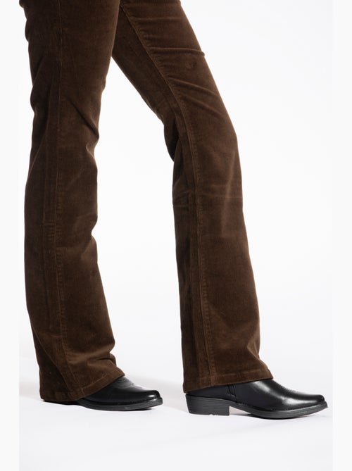 Pantalón de terciopelo stretch corte corte de bota MARLY 'Rica Lewis' - Kiabi