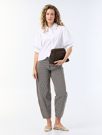 Pantalón de tiro alto corte globo