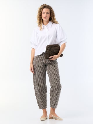 Pantalón de tiro alto corte globo