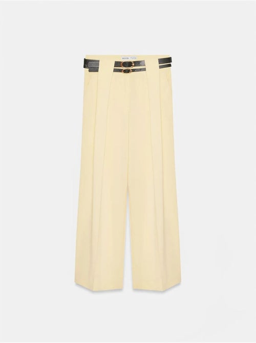 Pantalón de tiro alto, pernera ancha y con pinzas dilvin - Kiabi Pantalón de tiro alto, pernera ancha y con pinzas dilvin - Kiabi