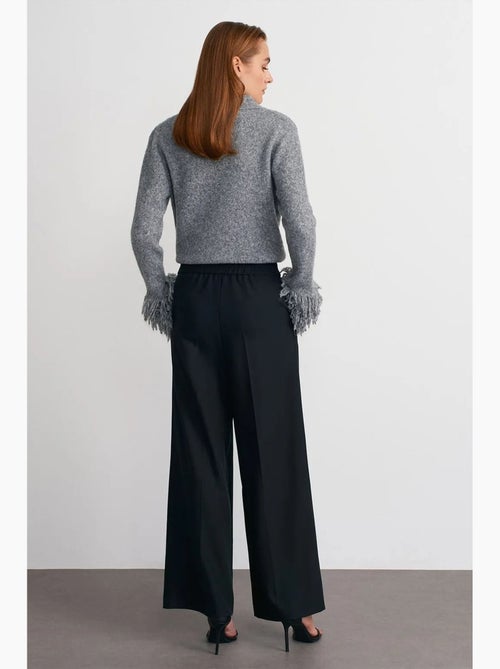Pantalón de tiro alto, pernera ancha y con pinzas dilvin - Kiabi Pantalón de tiro alto, pernera ancha y con pinzas dilvin - Kiabi