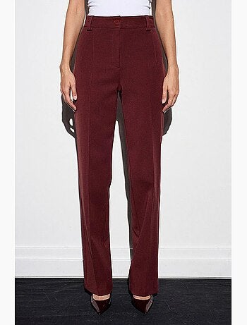 Pantalón de tiro alto, pierna recta y pinzas dilvin