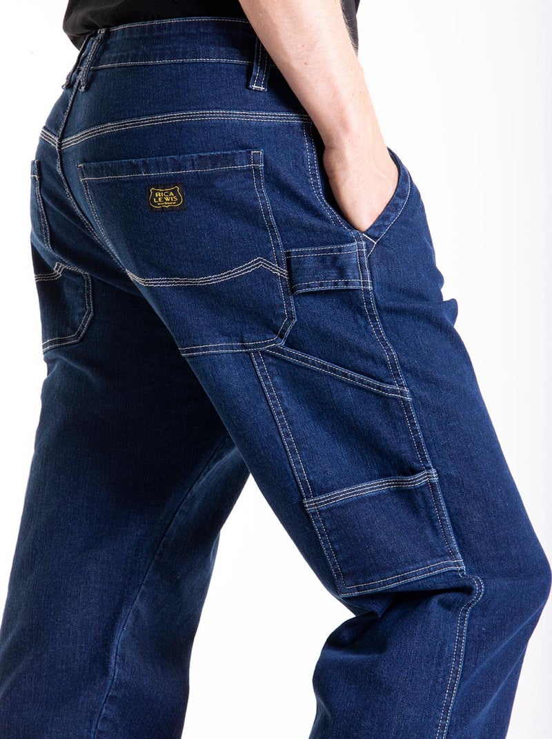 Pantalón de trabajo corte carpintero Fibreflex® CUTTER1 'Rica Lewis' Azul - Kiabi