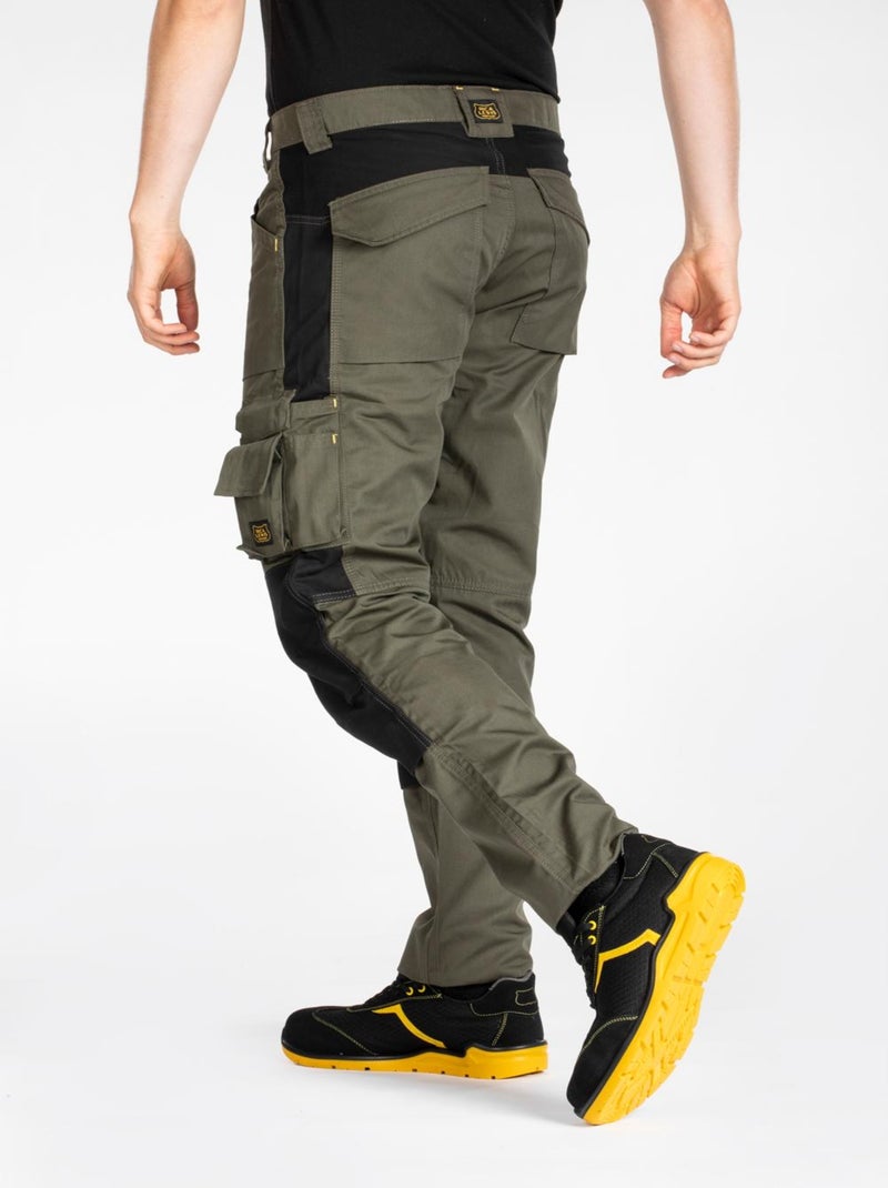 Pantalón de trabajo multibolsillos Fibreflex® MOBILOS 'Rica Lewis' Verde - Kiabi
